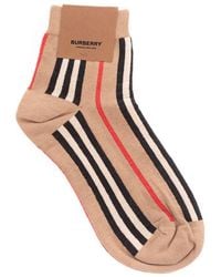 Burberry Cotton Socks - Natural