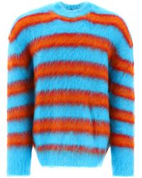 Marni Pullover aus Wolle und Baumwolle in Blau für Herren Herren Bekleidung Pullover und Strickware Rundhals Pullover 
