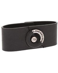 DIESEL Leather Bracelet - Black