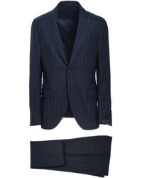 Lardini Blue Wool Suit