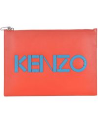 KENZO Red Leather Pouch