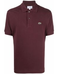 Lacoste Poloshirt mit Logo-Patch - Rot