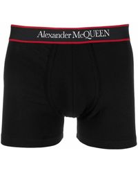 Alexander McQueen Shorts mit Logo-Bund - Schwarz