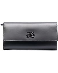 Karl Lagerfeld Leder brieftaschen - Grau