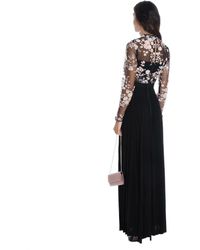 Self-Portrait POLYESTER KLEID - Schwarz