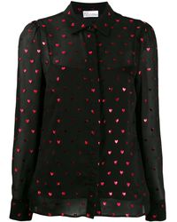 RED Valentino Sheer Heart Shirt - Black