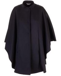 Max Mara Wool Poncho - Blue