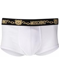 Moschino Shorts mit Logo-Bund - Weiß