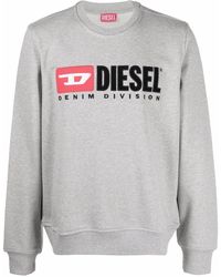 DIESEL Sweatshirt mit Logo-Print - Grau