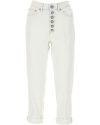 Dondup Grey Cotton Jeans - Gray