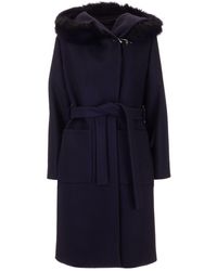 Fay Blue Wool Coat