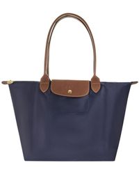 Longchamp Damen andere materialien schultertasche - Blau