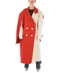 Maison Margiela Andere materialien mantel in Rot Damen Bekleidung Mäntel Lange Jacken und Winterjacken 