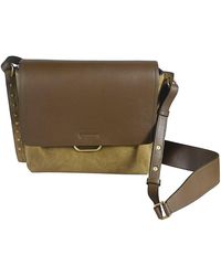 Beige Leather Shoulder Bag
