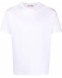 Valentino T-Shirt mit Logo-Prägung - Weiß