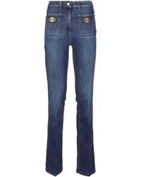 Damen Bekleidung Jeans Capri-Jeans und cropped Jeans Elisabetta Franchi Denim Andere materialien jeans in Blau 