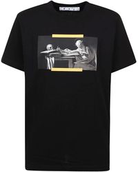 Off-White c/o Virgil Abloh T-Shirt mit "Caravaggio"-Print - Schwarz