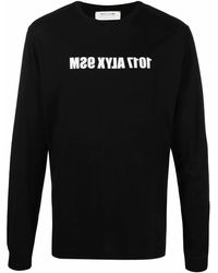 Herren Bekleidung T-Shirts Langarm T-Shirts 1017 ALYX 9SM Rollkragen-t-shirt Aus Jersey in Weiß für Herren 