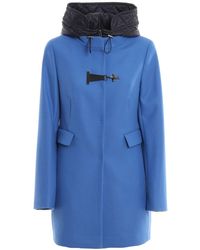 Fay Light Blue Wool Outerwear Jacket