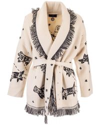 Alanui Cardigan In White Wool
