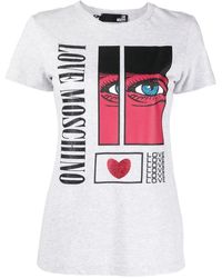 Love Moschino Damen andere materialien t-shirt - Grau