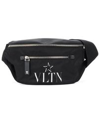 Valentino Black Synthetic Fibres Belt Bag