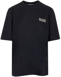 Ganni T-shirt con ricamo - Nero