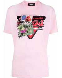 DSquared² Damen baumwolle t-shirt - Pink