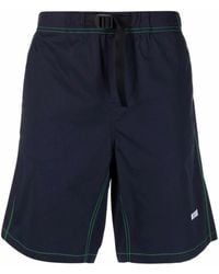 MSGM Sport-Shorts mit Logo-Print - Blau