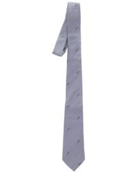 Uomo Accessori da Cravatte da Cravatta con logoMoschino in Pelle da Uomo colore Blu 