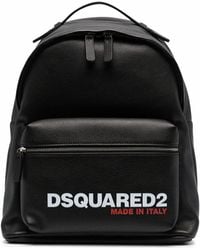 DSquared² Rucksack mit Logo-Print - Schwarz