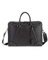 Ferragamo Black Leather Briefcase