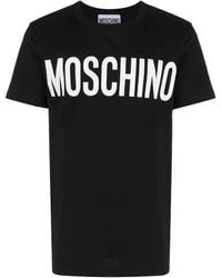 Moschino Logo Print T-shirt - Black