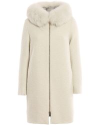 Herno White Wool Coat