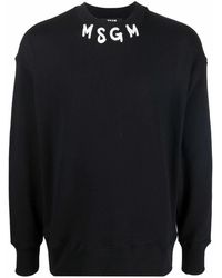 MSGM Cotton Sweatshirt - Black