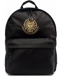 Versace Jeans Couture Embroidered-logo Backpack - Black