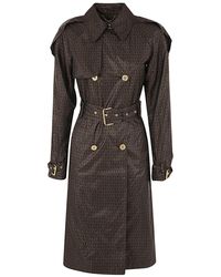 Damen Bekleidung Mäntel Regenjacken und Trenchcoats Sportmax Andere materialien trench coat in Braun
