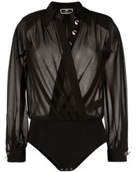Elisabetta Franchi Polyester Bodysuit - Black