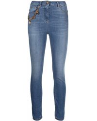 Elisabetta Franchi Chain-link Detail Denim Jeans - Blue