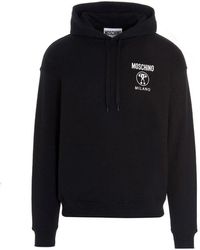 Training Moschino Baumwolle Sweatshirt Aus Baumwolle Mit Druck in Schwarz für Herren Herren Bekleidung Sport- und Fitnesskleidung Sweatshirts 