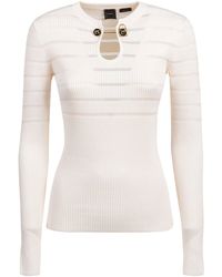Pinko Andere materialien sweater - Weiß