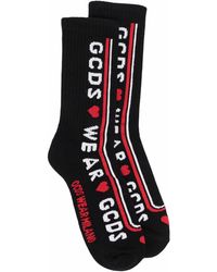 Gcds Socken mit Logo-Print - Rot