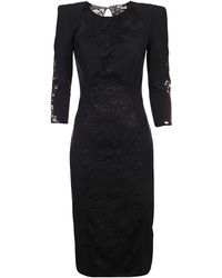 Elisabetta Franchi SCHWARZ POLYAMID KLEID