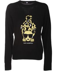 Karl Lagerfeld Wolle sweater - Schwarz