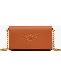 MCM - Himmel Chain Wallet In Laurel Calf Leather - Lyst