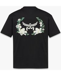 MCM - Floral Laurel T-shirt In Organic Cotton - Lyst
