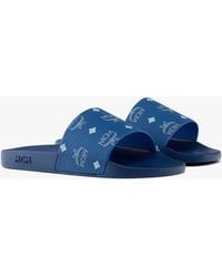 MCM - Monogram Print Rubber Slides - Lyst