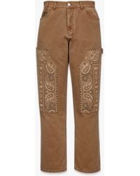 MCM - X Kasina Bandana Monogram Pants In Denim Jacquard - Lyst