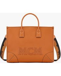 MCM - München Tote In Spanish Calf Leather - Lyst