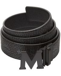 MCM - Claus Logo-detail Reversible Coated-canvas Belt - Lyst